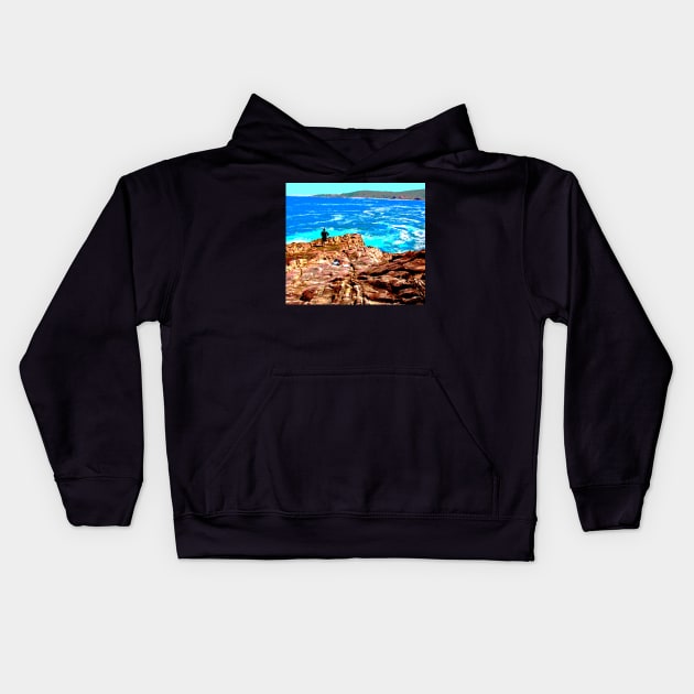 The Rock Fisherman! Kids Hoodie by Mickangelhere1